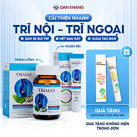 Combo Co Búi Trĩ Trimax Dân Khang (1 Viên Uống Và 1 Gel) Giảm Đau Rát Ngừa Trĩ Tái Phát