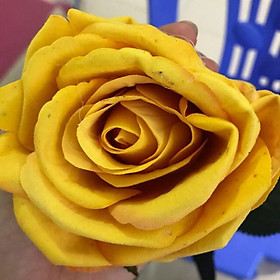 Hoa lụa Hồng nhung - Hoa lụa dài 40cm, gồm 1 bông