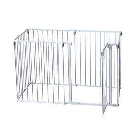 Bộ Cũi Quây 6 Tấm Babysafe (Kèm Cửa Đóng Tự Động & Bộ Kit Gắn Tường) - Có Thể Gấp Gọn Tiện Lợi - Hàng nhập khẩu