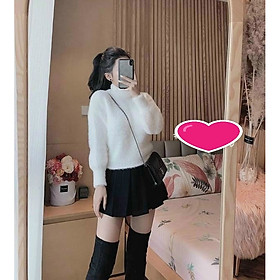 ÁO LEN LÔNG THỎ CAO CỔ NỮ SIÊU ĐẸP SIÊU ẤM_ĐƯỢC KIỂM TRA HÀNG