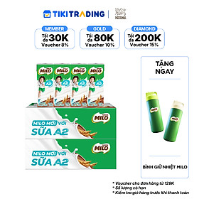 COMBO 2 Thùng 48 Hộp Sữa Nestlé MILO A2 MỚI (180ml/Hộp)