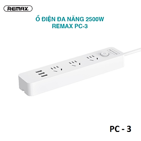 Mua Ổ cắm điện Remax Power Strip PC-3 chui dẹp tích hợp 3 cổng sạc USB (Dài 1.8 mét) - HÀNG CHÍNH HÃNG