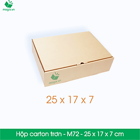 Mua M72 - 25x17x7 cm - 100 Thùng hộp carton trơn đóng hàng