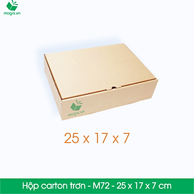 M72 - 25x17x7 cm - 100 Thùng hộp carton trơn đóng hàng