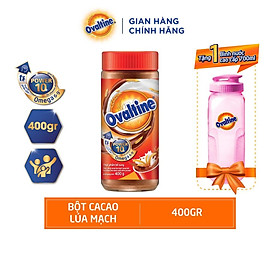 Mua SHIP NHANH(QUÀ TẶNG KÈM) Bột Cacao Lúa Mạch Ovaltine - Hũ 400g - TẶNG 1 Bình nước cao cấp 700ml