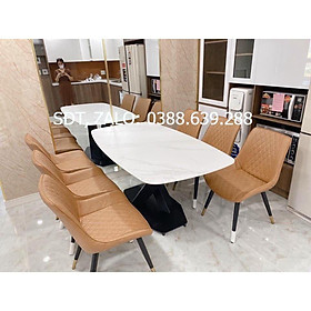 Mua Bộ bàn ăn chân X 1m6 + 6 ghế Loft Trám mặt đá ceramic  Thương hiệu Nội Thất Bình Long