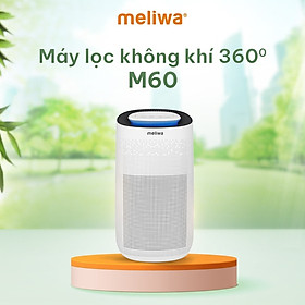 Máy lọc không Khí Meliwa [5 lớp lọc] M60 Diện tích lọc 65m2 - Ion âm, Khử Bụi Mịn, Diệt Khuẩn, Bảo Hành Chính Hãng 12T