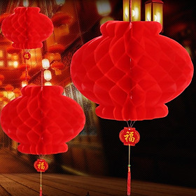 Lồng đèn giấy treo tường trang trí năm mới / lễ hội phong cách Trung Hoa đẹp mắt
