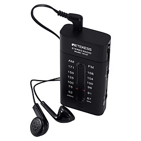 Di động Mini Pocket Radio FM AM Pointer Tuning Retekess TR107 Hỗ trợ âm thanh nổi BBS với Tai nghe để Đi bộ Tập thể dục Chạy bộ