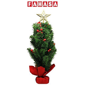 Mua Cây Thông Mini Màu Xanh Gắn Trái Đỏ - Trang Trí Noel 60 cm - Chaang Chiia LP-T24G-R