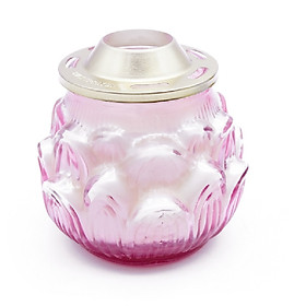 Hũ nến thơm hình hoa sen Miss Candle LUC6095 cháy 80 giờ (Có nắp đậy)