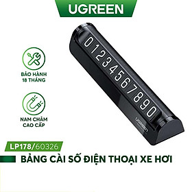 Bảng cài ssố điện thoại đặt trên xe hơi khi đỗ xe cao cấp Ugreen LP151 LP178 - Hàng Chính Hãng 