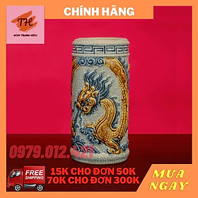 Mua Ống hương Bát Tràng men rạn đắp nổi
