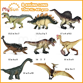 Đồ chơi Jurassic World mô hình khủng long bạo chúa Indominus T Rex, Spinosaurus, Mosasaurus 3D