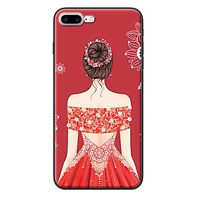 Ốp Lưng Dành Cho iPhone 7 Plus/ 8 Plus - Mẫu  Cô Gái Váy Đỏ Áo Xẻ Vai