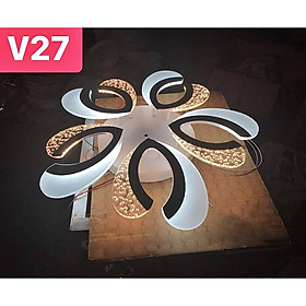Đèn ốp trần led hiện đại V27_ánh sáng led 3 màu có điều khiển
