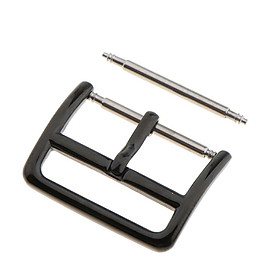 Polishing stainless steel buckle pin replacement for watch strap black 18mm