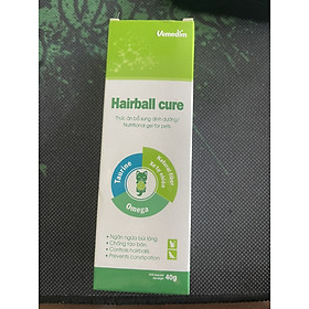 Vemedim Hairball cure giải quyết búi lông trong dạ dày và ruột, hỗ trợ tiêu hóa chó mèo, tuýp 40g