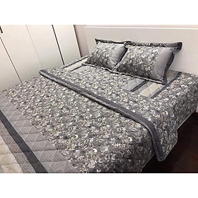 Bộ Chăn Ga Chần Phủ Vải Cotton Hàn Quốc