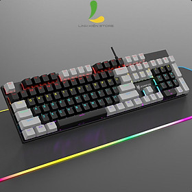 Bàn phím cơ XUNFOX K50 - Bàn phím gaming 104 phím cơ học kết hợp đèn LED cực đẹp, độ bền đến hơn 10 triệu lần nhấp - Hàng nhập khẩu