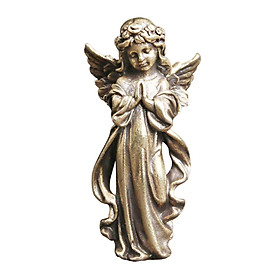 Copper Angel Statue Sculpture Ornaments Figurine Home Office Decor Retro Decorations Gifts Accessories Collections