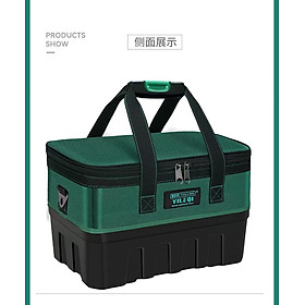 Túi Đồ Nghề Dụng Cụ Sửa Chữa Dáng Hộp - Màu Xanh - Đế Túi Nhựa Chống Vỡ - ĐẾ CAO