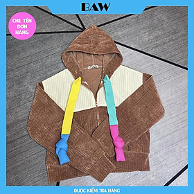 Áo Khoác Nữ Đẹp, Áo Khoác Nữ Form Rộng, Áo Khoác Nữ Chống Nắng Gân Nhung Cao Cấp Có Túi Trong Tay Xỏ Ngón Thương Hiệu Baw AK90 (Hình thật shop tự chụp)