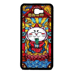 Ốp in cho Samsung Galaxy J7 Prime Mèo May Mắn Trắng - Hàng chính hãng