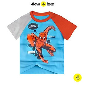 Áo thun cộc tay cho bé trai 4LOVA họa tiết khủng long từ 8 - 36 kg hàng chính hãng