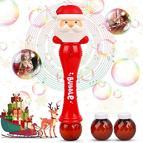 Máy bắn bong bóng xà phòng hình ông già Noel đồ chơi giáng sinh có đèn nhạc cho bé, quà giáng sinh cho bé