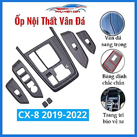 Ốp nội thất CX8, CX-8 2019-2020-2021-2022 vân đá nhựa ABS bảo vệ chống trầy xước và làm đẹp xe