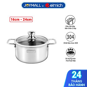 Mua Nồi Inox 3 lớp đáy liền Elmich Trimax classic 2405OL 16cm  2408OL 24cm  Hàng chính hãng  dùng được mọi loại bếp -JoyMall