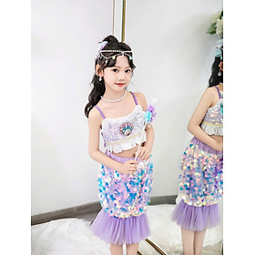 Đầm váy cho bé gái nàng tiên cá dự tiệc lễ hội giáng sinh năm mới size 100-150 hàng quảng châu