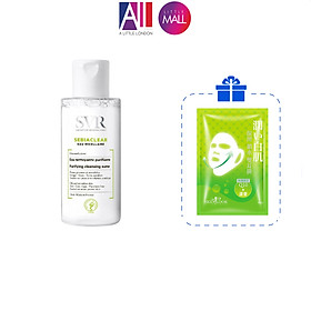 Nước tẩy trang làm sạch da SVR sebiaclear eau micellaire TẶNG mặt nạ Sexylook , bông tẩy trang Jomi   (Nhập khẩu)