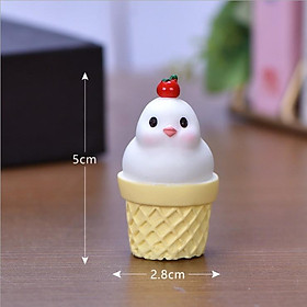 Mua KHO-HN * Mô hình kem ốc quế Gà chíp xinh yêu cho các bạn trang trí tiểu cảnh  terrarium  DIY