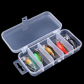 5Pcs Crankbait Fishing Lure Fish Wobblers Tackle Crank Baits Artificial Hard Bait Swimbaits