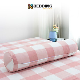 Vỏ gối ôm công nghệ nhuộm sợi Yarn Dyed K-Bedding KPCD, kích thước 80x100cm, có khóa kéo