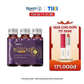 Nước uống collagen thảo dược giúp đẹp da, hỗ trợ ngủ ngon Blossomy Premium lốc 03 chai x 50ml