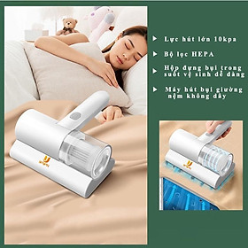 Máy hút bụi giường nệm khử khuẩn cho mọi gia đình, máy hút bụi cầm tay mini gọn nhẹ tiện lợi