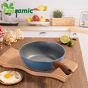 Chảo Chống Dính Ecoramic Vân Đá Đáy Từ Chính Hãng Cao Cấp, Chảo Sâu Siêu Bền, Dùng cho mọi loại bếp, Bảo hành chính hãng 2 tháng