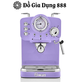 Mua Máy Pha Cà Phê Swan Retro Espresso  Swan Coffee Maker  Máy Pha Cafe  Espresso  Cappuccino  15 Bar  Nhập Đức - Tím