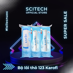 Mua Bộ lõi 123 by Scitech (Lõi PP5-OCB-PP1 dùng thay thế máy lọc nước Karofi) - Hàng chính hãng