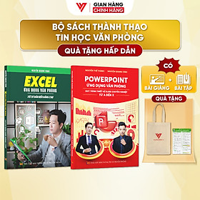 Combo 2 Sách Excel - Power Point ĐÀO TẠO TIN HỌC Chuyên Ứng Dụng Văn Phòng Tặng Kèm Video Khóa Học