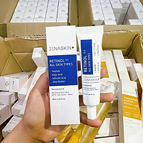 Kem retinol Jenaskin, kem dưỡng căng bóng, trẻ hóa, trắng da mờ thâm nám retinol 0.5% All Skin Types 30ml