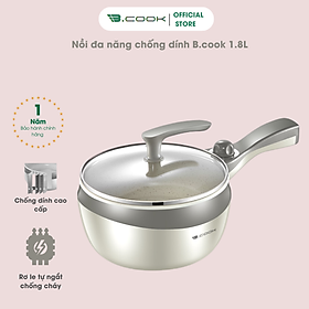 Nồi điện đa năng phủ chống dính cao cấp - Nồi lẩu điện gia đình Bcook 1.8L - Hàng nhập khẩu