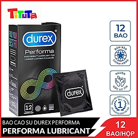 Bao cao su Durex Performa Đen Hộp 12 cái