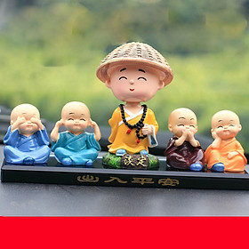 Combo Tượng Chú Tiểu An Lạc và Tứ Không