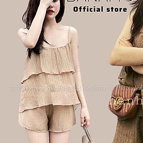 Bộ 2 dây đùi xếp tầng chất đũi xốp siêu đẹp loại 125