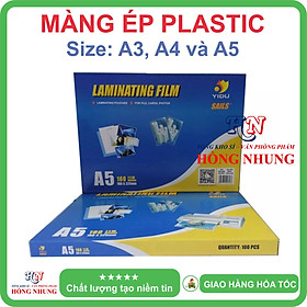 [SALE] Màng Ép Plastic A3, A4, A5 Yidu 2x80 Mic (Laminating Film), Xấp 100 Cái, Giúp Lưu Trữ, Bảo Vệ Hình Ảnh, Giấy Tờ Của Bạn Không Bị Hư Hỏng