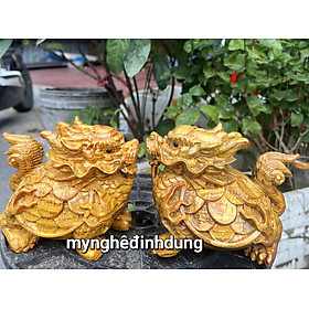 Mua Cặp tượng lòng quy (rùa ) bằng gỗ huyết long đẹp long lanh kt 15x12x10cm